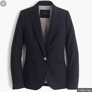 J. Crew - Campbell Blazer in Wool Flannel - Black